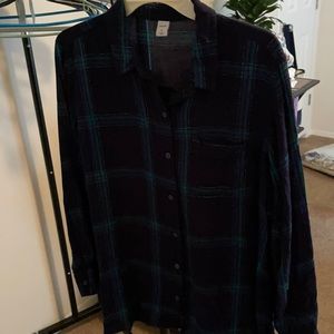 Blue and green flannel size xl
